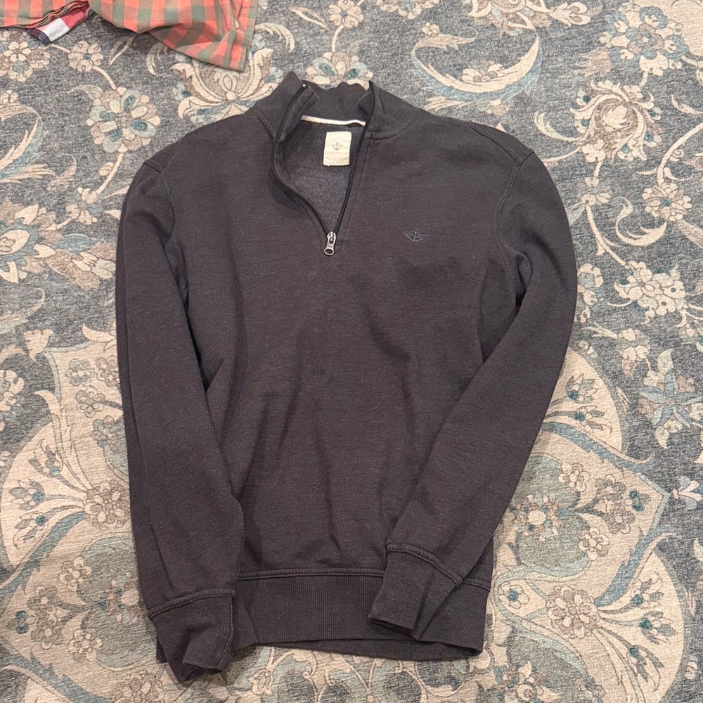 Dockers Men's Dark Gray Zip-Up Sweater